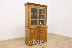 Farmhouse Antique Pine Kitchen Cabinet or Pantry Cupboard #50274