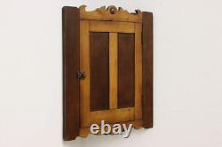 Farmhouse Antique Walnut Medicine Corner Bath Wall Cabinet #53614