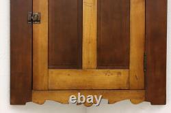 Farmhouse Antique Walnut Medicine Corner Bath Wall Cabinet #53614