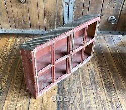 Farmhouse Hand Made Wood Cabinet With Tin Roof 40