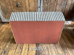 Farmhouse Hand Made Wood Cabinet With Tin Roof 40