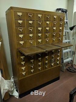 Favorite this post vintage Gaylord Brothers wooden library card catalog