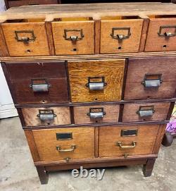 Final Sale Yawman Lot 4 Sects+base+3 File Cab+1 File Side+2 Xtra Drawer Q/s Oak