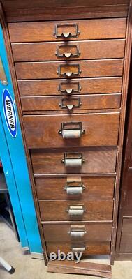 Final Sale Yawman Lot 4 Sects+base+3 File Cab+1 File Side+2 Xtra Drawer Q/s Oak