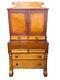 Fine 1830s Cherry & Birdseye Maple New England Cabinet Secratary Desk