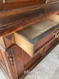 Fine 1865 Rosewood French Victorian 2 Part Step Back Cupboard 7ft Outstanding