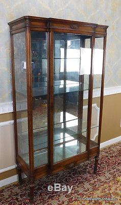 Fine Antique French Mahogany Single Door Curio Display Crystal Cabinet c1900