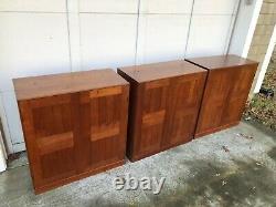 Fine Set of (3) Rare MOGENS KOCH RUD RASMUSSENS Teak Cabinets Stereo, Record