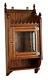 Fine Aesthetic Victorian Eastlake Walnut Hanging Cabinet Curio Original 1880