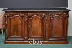 First Quarter of 18th Century Régence Provincial Walnut Buffet With Marble Top