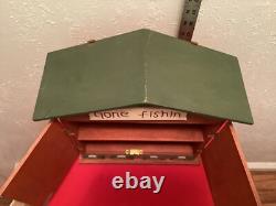 Fish Trout Wooden Wall Hanging wooden storage cabinet Gone Fishin rare
