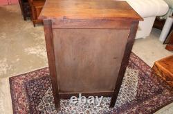 French Antique Carved Tiger Oak Louis XV Cabinet / Jam Cabinet