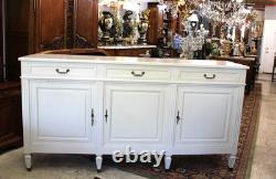 French Antique Louis XVI Painted White Sideboard / Buffet