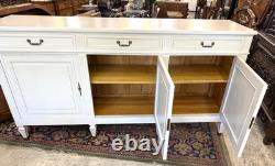 French Antique Louis XVI Painted White Sideboard / Buffet