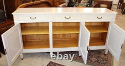 French Antique Louis XVI Painted White Sideboard / Buffet