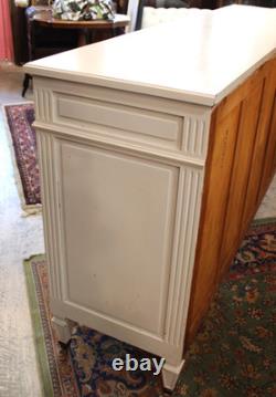 French Antique Louis XVI Painted White Sideboard / Buffet