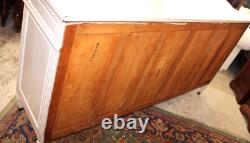 French Antique Louis XVI Painted White Sideboard / Buffet