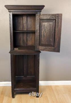 French Antique Oak Gothic Revival Cabinet on Stand/Cupboard