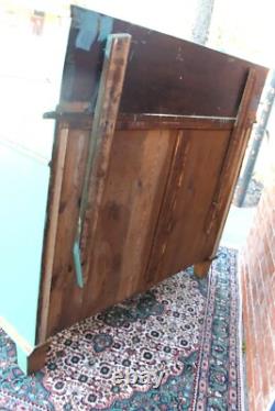 French Antique Painted Green Sideboard Cabinet 2 Door 2 Drawer Server