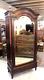 French Antique Rose Wood Louis Xvi Style Beveled Mirror 1 Door Armoire