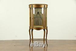 French Antique Vernis Martin Hand Painted Vitrine or Curio Cabinet #31683