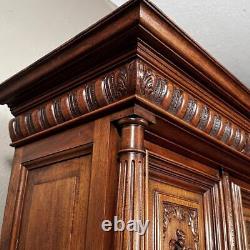 French Antique Walnut Wall/Key Cabinet with Greek Mythical Figures