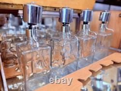 French Art Deco burr walnut cocktail cabinet / Dry Bar Server France 1930's