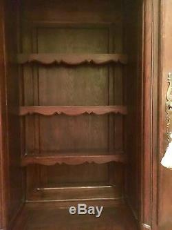 French Country Cabinet Hutch Vaisselier Walnut Early 1900's