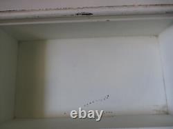 French Country Ornate Carved Vintage Shabby Chic Accent Cabinet w Painted Doors