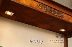 French Empire Style Burl Wood Vitrine Display Cabinet