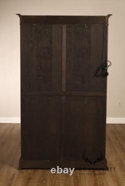 French Empire Style Burl Wood Vitrine Display Cabinet