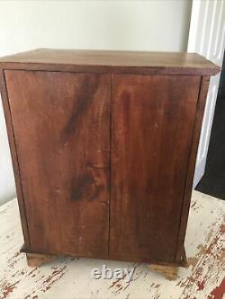 French Handcrafted SPICE CABINET HARDWOOD CHEST OF DRAWERS APOTHECARY FARMHOUSE