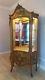 French Louis Style Gold Gilt Vitrine Curio Display China Cabinet