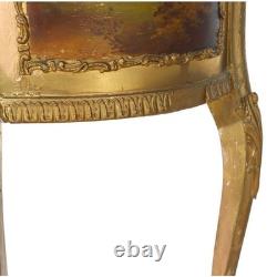 French Louis XVI Style Vernis Martin Decortated Gilt Wood & Ormolu Vitrine c1890