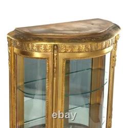 French Louis XVI Style Vernis Martin Decortated Gilt Wood & Ormolu Vitrine c1890