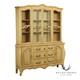 French Provincial Style Vintage Painted China Cabinet