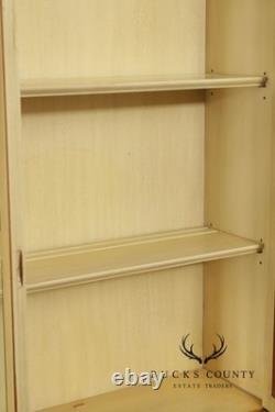 French Provincial Style Vintage Painted China Cabinet