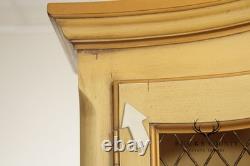 French Provincial Style Vintage Painted China Cabinet