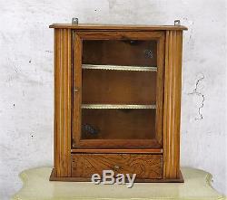 French Vintage Wooden Wall Kitchen Bathroom Apothecary Cabinet Display Ornate