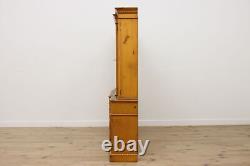 Georgian Farmhouse Vintage Pine China Cabinet, Saginaw #54475