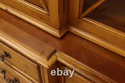Georgian Farmhouse Vintage Pine China Cabinet, Saginaw #54475