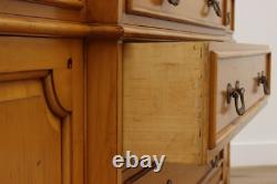 Georgian Farmhouse Vintage Pine China Cabinet, Saginaw #54475