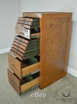 Globe Antique Oak File Cabinet