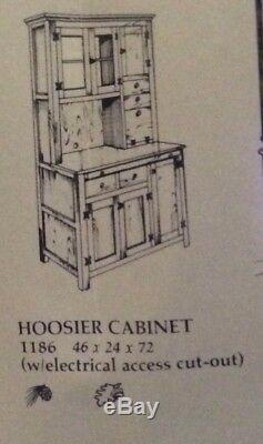 Golden Pine Burkholder Amish-Crafted Hoosier Cabinet 46x24x72