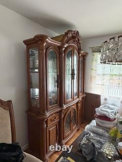Gorgeous Carved Wood China cabinet display