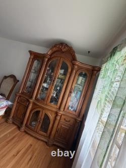 Gorgeous Carved Wood China cabinet display