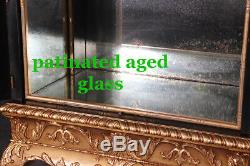 Gorgeous English Georgian Chinoiserie Gilded Liquor Cabinet Martini Bar C1920s