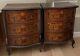 Gorgeous(set Includes 2) Antique Italian Inlaid Wood Matching Cabinets