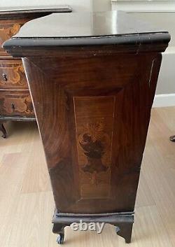 Gorgeous(Set Includes 2) Antique Italian Inlaid Wood Matching Cabinets