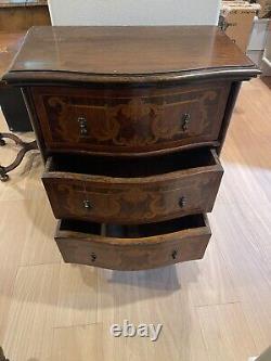 Gorgeous(Set Includes 2) Antique Italian Inlaid Wood Matching Cabinets